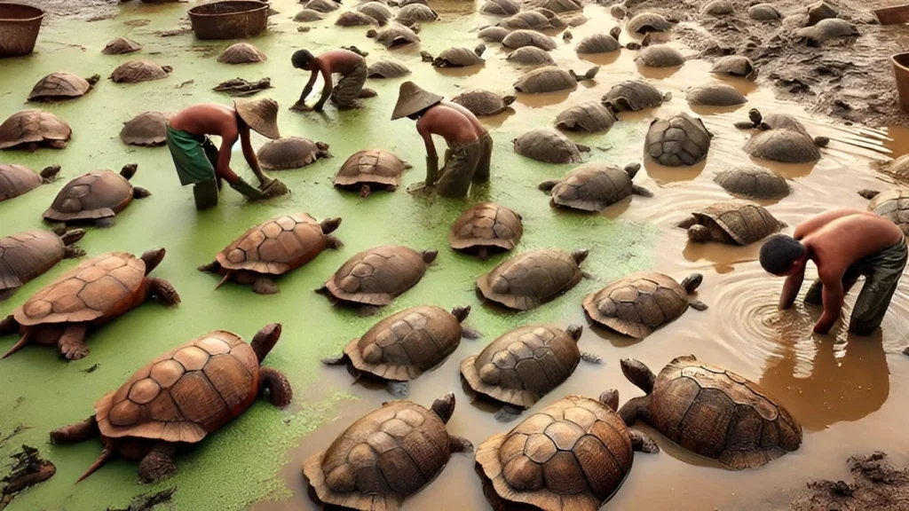Com tanques de concreto, estufas aquecidas e vendas de mais de 300 milhões de animais por ano, fazendas chinesas de tartarugas viram agronegócio oculto de carne, medicina tradicional e exportação