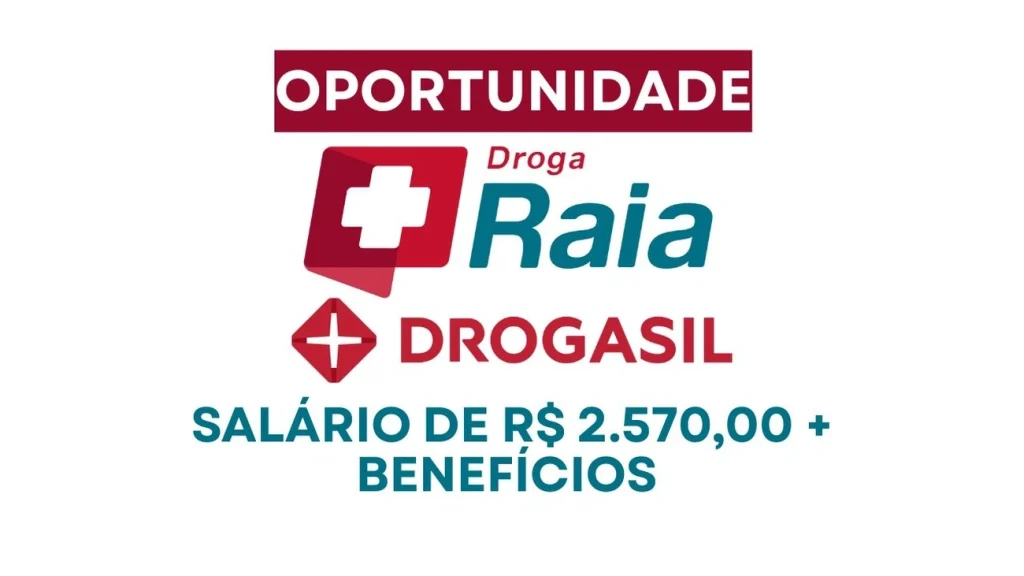 Raia Drogasil abre vaga de emprego com salário de R$ 2.570,00 + vale-alimentação + assistência médica para atuar como assistente administrativo em período integral em São Paulo-SP Raia Drogasil abre vaga de emprego com salário de R$ 2.570,00 + vale-alimentação + assistência médica para atuar como assistente administrativo em período integral em São Paulo-SP
