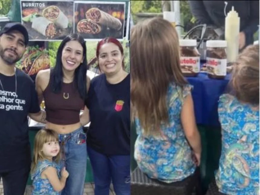 Ana Castela leva filhos de Zé Felipe e Virginia para pastelaria em Goiânia hoje