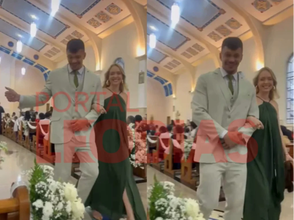 Tata Estaniecki e Júlio Cocielo reaparecem juntos em casamento após anúncio de divórcio