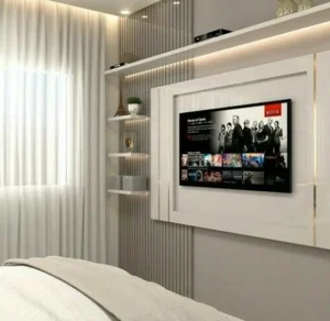 TV no Quarto: Onde Colocar, Altura Ideal:Como organizar melhor a TV no seu quarto