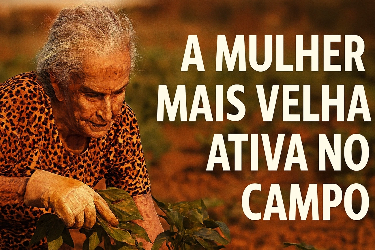 A idosa de 102 anos, reconhecida como a ‘mulher mais velha em atividade no campo brasileiro’, segue trabalhando diariamente na horta da propriedade e mantém viva uma tradição rural de 80 anos