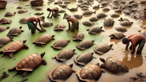 Com tanques de concreto, estufas aquecidas e vendas de mais de 300 milhões de animais por ano, fazendas chinesas de tartarugas viram agronegócio oculto de carne, medicina tradicional e exportação