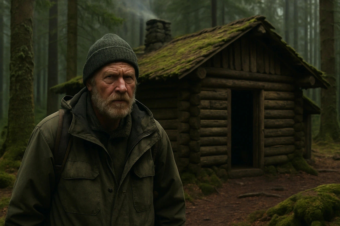 Em meio à mata fechada da Escócia, o homem encontrado vivendo sozinho em uma cabana perdida desperta curiosidade ao transformar silêncio, trabalho diário e clima impiedoso em uma existência que contraria o ritmo urbano