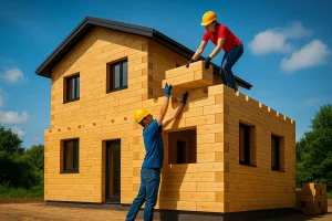 Sem cimento, sem pedreiros e sem barulho: a casa que duas pessoas montaram em menos de uma semana