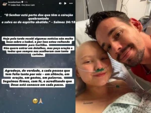 Isabel Veloso 19 anos UTI quadro grave marido retorna Curitiba agora