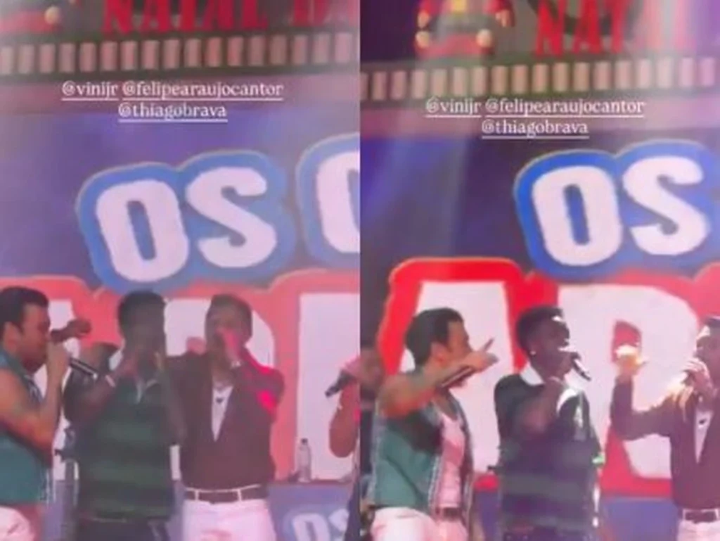 Vini Jr canta ao vivo com Felipe Araújo em Natal inesquecível com Virginia