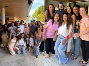Zé Felipe agradece sua equipe de babás com confraternização de fim de ano de luxo hoje em Goiânia