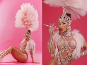 Andréa de Andrade é Satine agora no ensaio técnico da Porto da Pedra