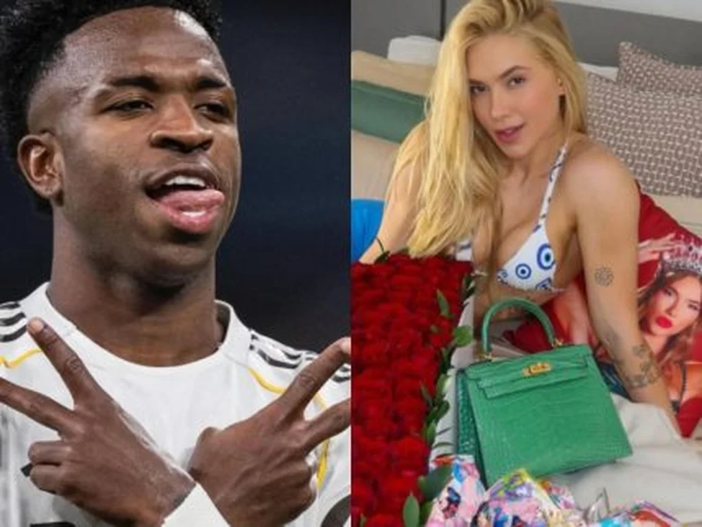 Vini Jr marca 2 gols e faz homenagem surpresa para Virginia no Valentines Day hoje