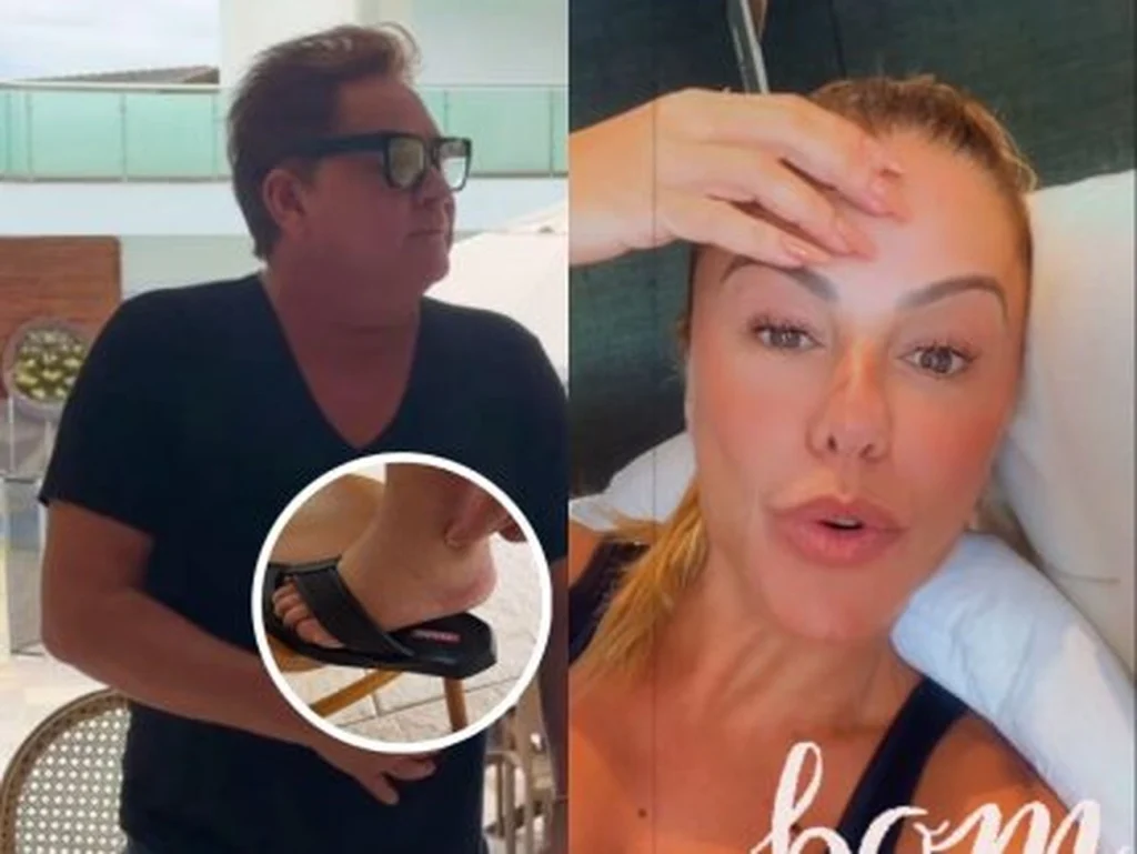 Leonardo Rocha culpa álcool pelo pé inchado, mostra humor com sincerona resposta para Poliana