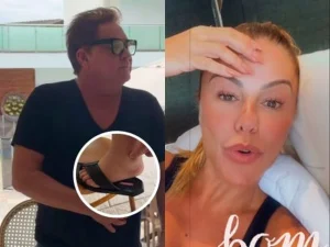 Leonardo Rocha culpa álcool pelo pé inchado, mostra humor com sincerona resposta para Poliana