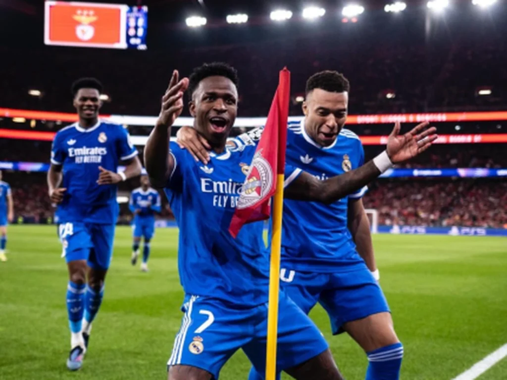 Hoje Vini Jr enfrenta Benfica na Champions, veja os jogos da quarta