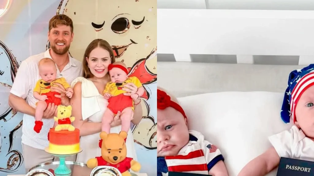 Paulinha Leite celebra: filhos gêmeos viram mini americanos agora aos 3 meses