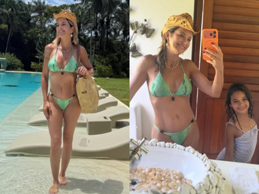 Ticiane Pinheiro desfila no Carnaval com a família em um pedacinho de paraíso em Maraú