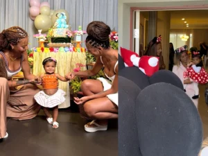 Ludmilla mostra 1º encontro da filha com Minnie e Mickey na Disney hoje