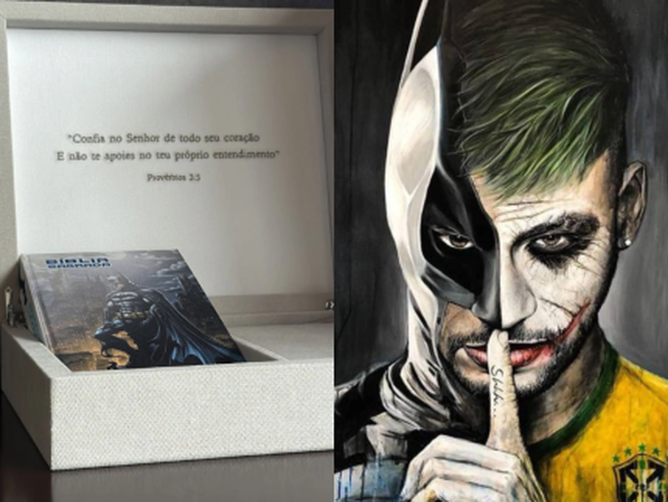 Neymar comanda revide online ao misturar Batman e Bíblia