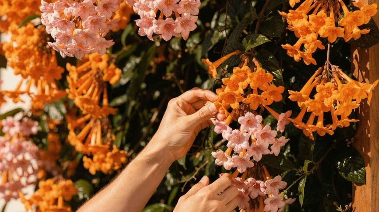 Plante Bignônia Agora e Transforme seu Muro em uma Parede Floral de 8m de Cobre em 3 anos