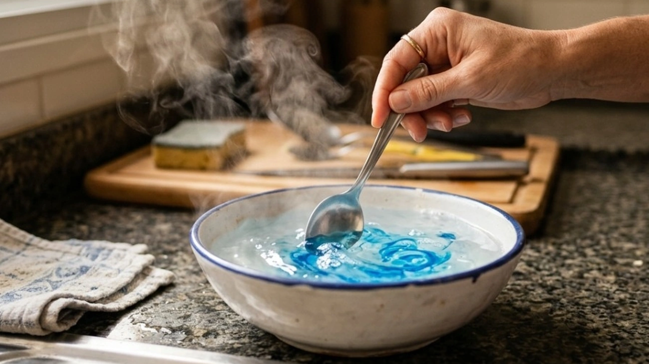 Misture detergente com água quente hoje, limpe canos com eficiência